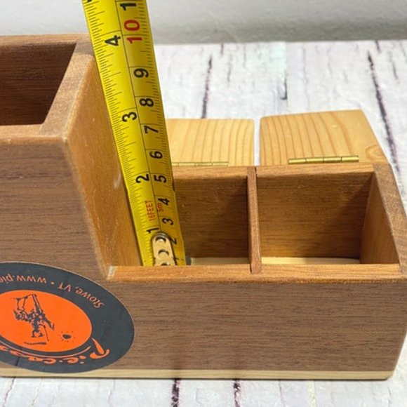 vintage Spoon and Fork holder, Kitchen Box, Spice Box, Wooden Spice Box, Three i - Picture 8 of 10